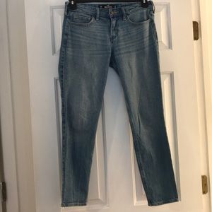 Médium wash low tide super skinny crop jeans